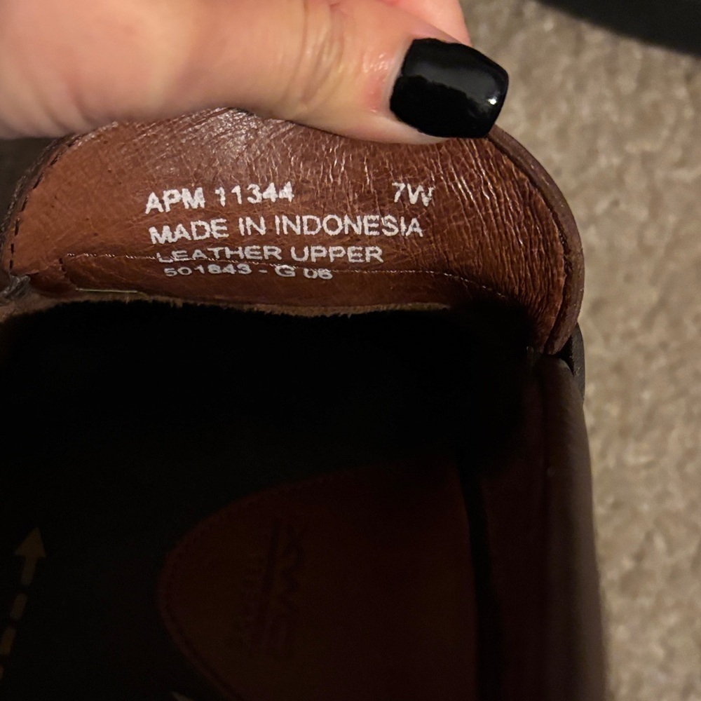 Rockport Men's Tan and Brown Leather Loafers size 7W - Picture 8 of 12